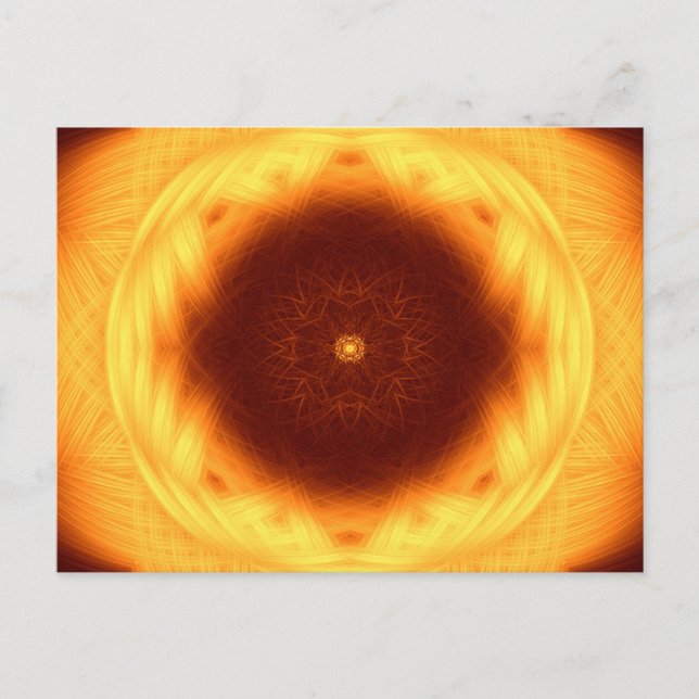 Carte Postale OEil du soleil Mandala (Devant)