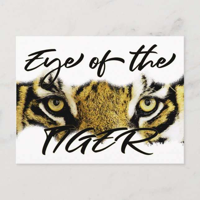 Carte Postale Oeil du tigre, motivationnel, inspirant (Devant)