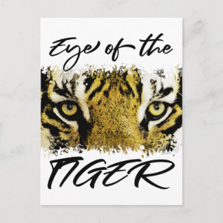 Carte Postale Oeil du tigre, motivationnel, inspirant