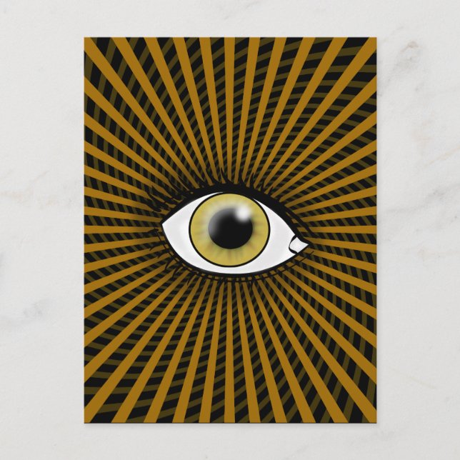 Carte Postale Œil Hypnotique Noisette (Devant)