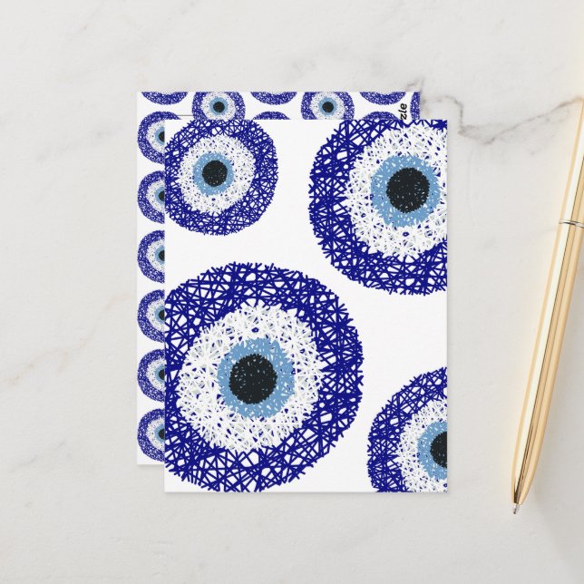 Carte Postale oeil nazi (Devant/Arrière en situation)