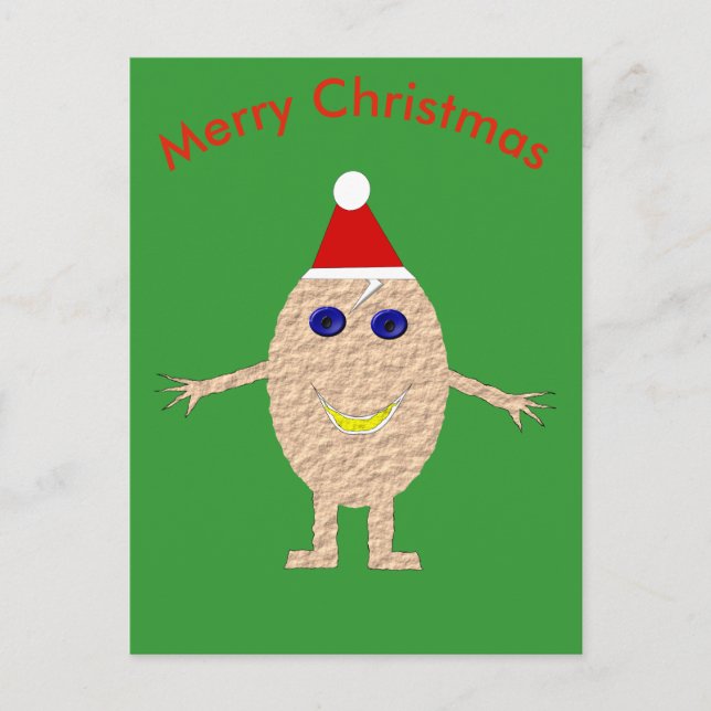 Carte postale Oeuf de Noël amusant (Devant)