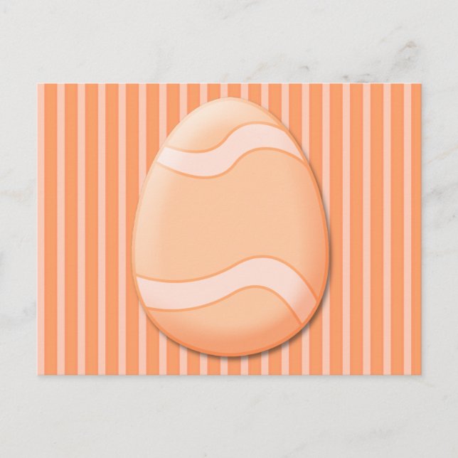 Carte postale Oeuf de Pâques (orange) (Devant)