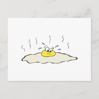 Carte Postale oeuf stupide triste se frisant