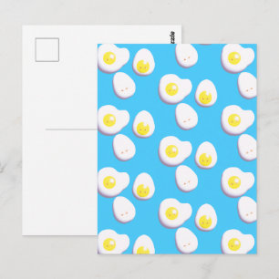 Carte Postale Oeufs bouillis et frits 3D