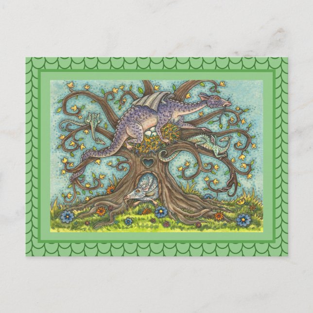 CARTE POSTALE OEUFS DE DRAGON, FAUTEUILS MÉDIÉVAUX, ART FOLK IMA (Devant)