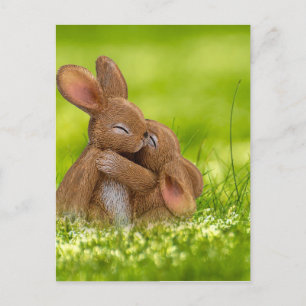 Carte Postale Oeufs de lapins de Pâques mignons Printemps Pâques