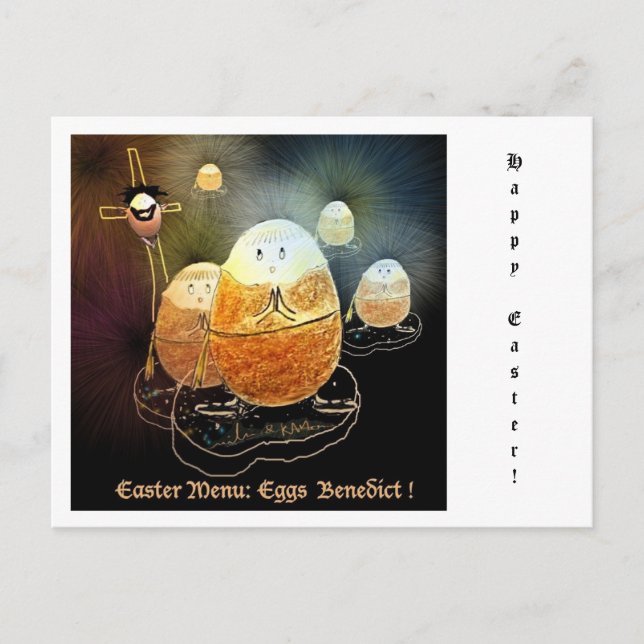 Carte postale Oeufs de Pâques Benedict (Devant)