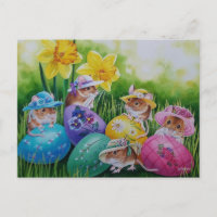 Oeufs de Pâques et Souris des Champs Art à l'aquar
