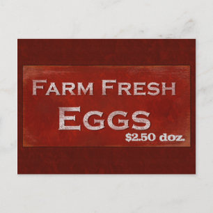 Carte postale OEufs frais de ferme