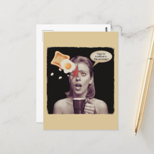 Carte Postale OEufs Pour Petit-Déjeuner Dans cette économie Surr