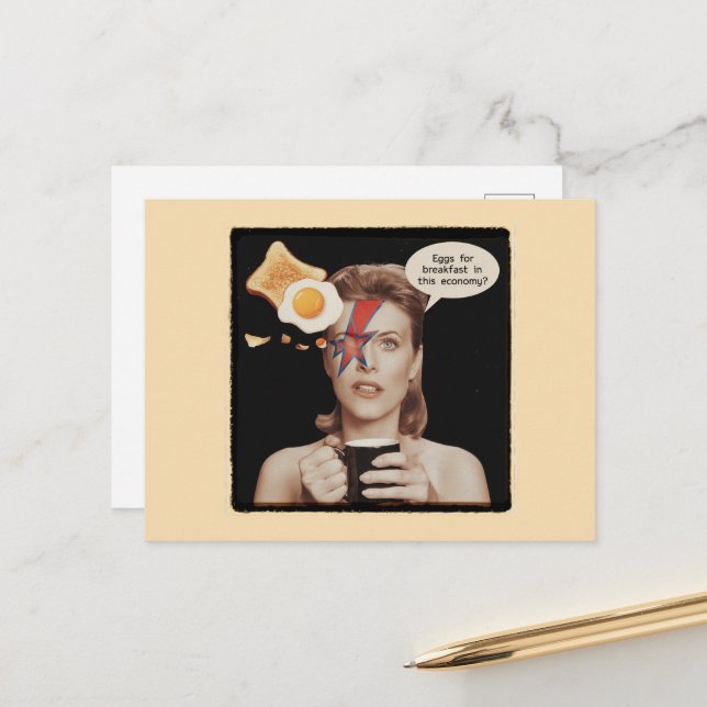 Carte Postale Oeufs Surréels Rétro Pour Le Petit Déjeuner, Dans  (Devant/Arrière en situation)