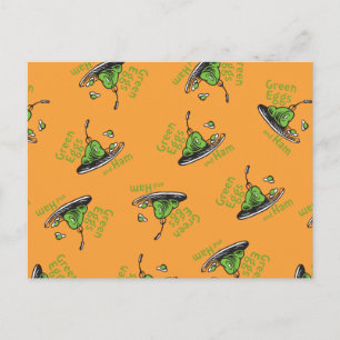 Carte Postale Œufs verts et jambon sur un modèle