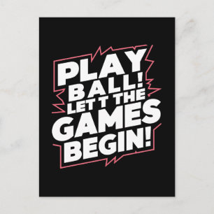 Carte Postale Œuvre d'art de citation de sports de balle de jeu