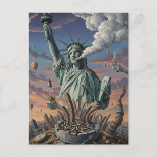 Carte Postale œuvre d'art de la statue de la Liberté