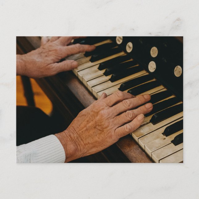 Carte Postale Œuvre d'art de piano cool (Devant)