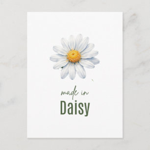 Carte Postale Œuvre d'art murale aquarelle fleur de naissance d'