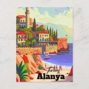 Carte Postale Œuvre d'art murale d'Alanya Turquie, Impression, A