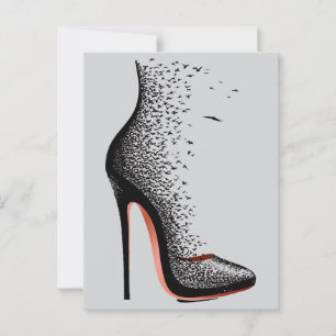 Carte Postale Oeuvre d'art murale High Heel Birds – Chaussure de