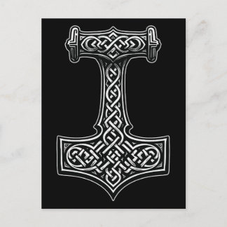 Carte Postale Œuvre d'art murale représentant le marteau de Thor