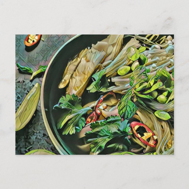 Carte Postale Œuvre d'art sur ramen (Devant)