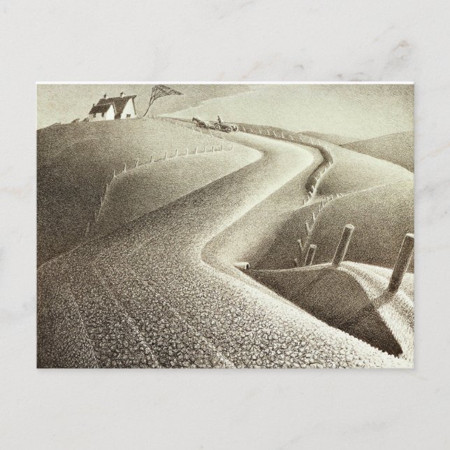 Carte Postale Oeuvre de Grant Wood, mars (Devant)