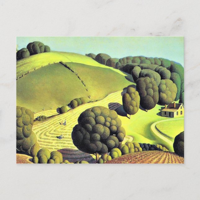 Carte Postale Oeuvre de Grant Wood, Young Corn (Devant)
