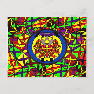 Carte Postale OEuvre de style hibou