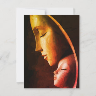 Carte Postale Œuvre murale mère et enfant