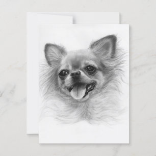 Carte Postale Oeuvre Peinte À La Main De Beauté-Chihuahua