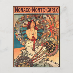Carte Postale Oeuvres d'Alfons Mucha, Monaco - Monte Carlo