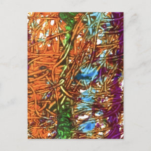 Carte Postale Œuvres d'art en marbre orange, vert, bleu, violet