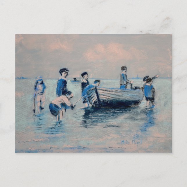 Carte Postale Off New Brighton Shore - 1891 (Devant)