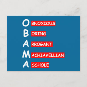 Carte Postale Offensive, insultante contre Obama
