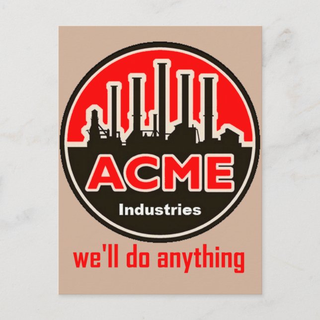 carte postale officielle des industries acme (Devant)