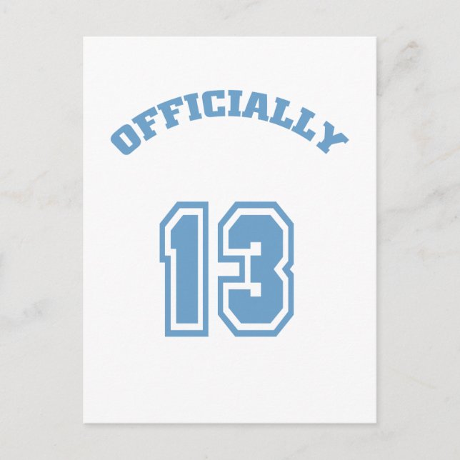 Carte Postale Officiellement 13 (Devant)