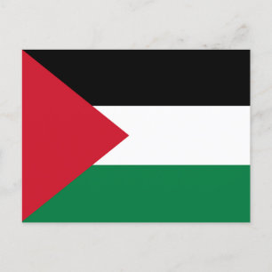 Carte Postale officiellement le drapeau de l'État de Palestine
