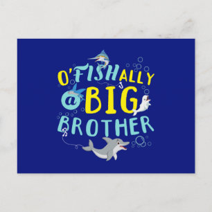 Carte Postale Officiellement - O'Fishally un jeu de mots Big Bro