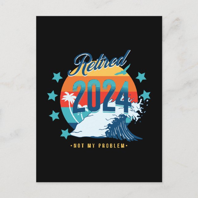 Carte Postale Officiellement retraité 2024 (Devant)