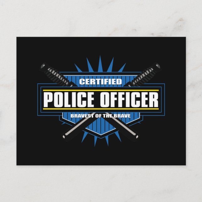 Carte Postale Officier de police certifié (Devant)