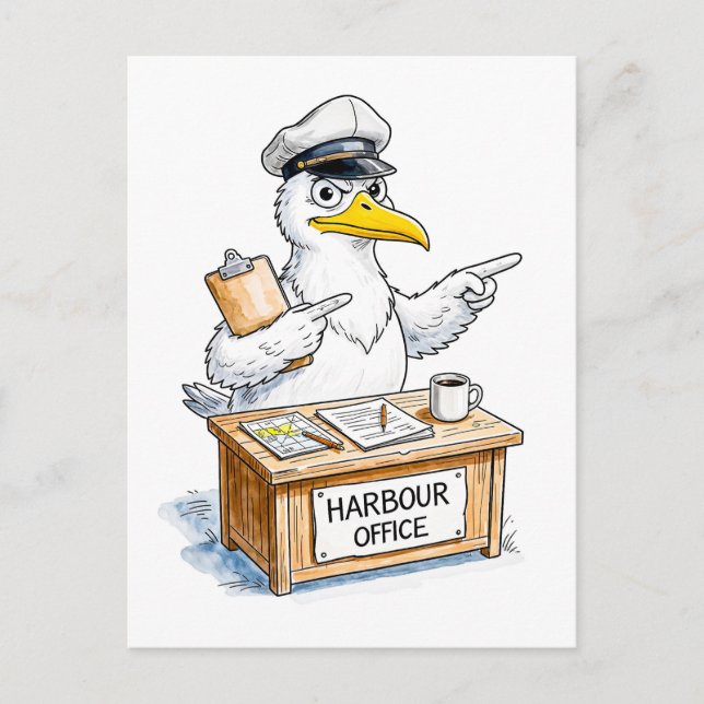 Carte Postale Officier de port de Comic Bird (Devant)