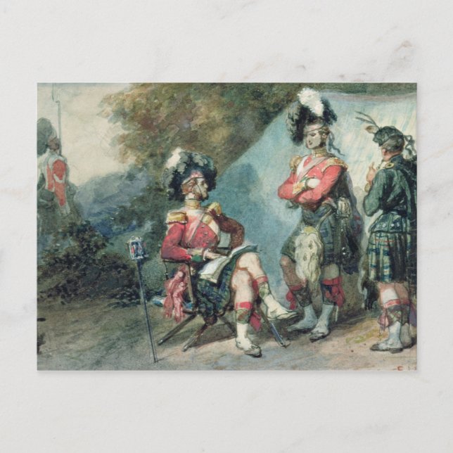 Carte Postale Officier du 79e régiment des Highlanders (Devant)