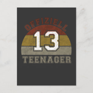 Carte Postale Offiziell Adolescent 13 Jahre alt