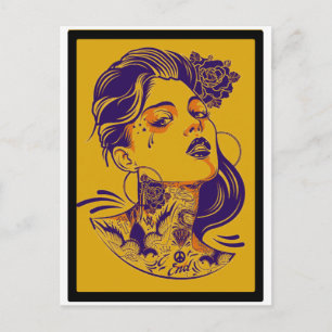 CARTE POSTALE OFFRE À LA FEMME