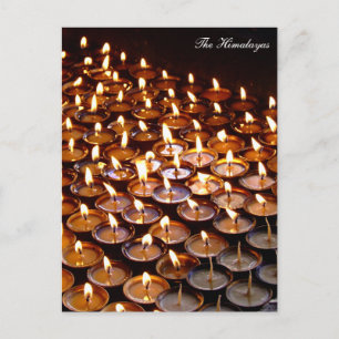 Carte Postale Offres de lampes à beurre, prières, Népal / Himala