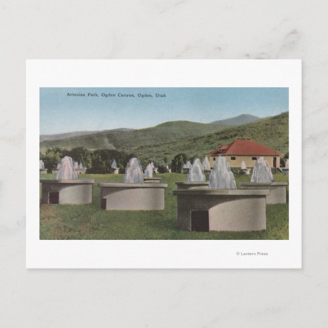 Carte Postale Ogden, UtahVue du parc artésienOgden, Utah (Devant)