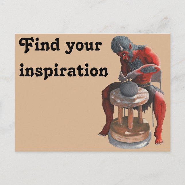 Carte postale Ogre Spinning Pottery Wheel Imaginai (Devant)