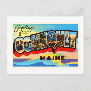 Carte Postale Ogunquit Maine ME Vieux souvenir Vintage voyage