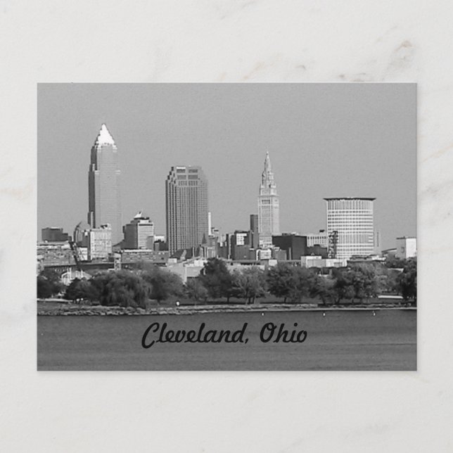 Carte postale OH Black and White Cleveland (Devant)