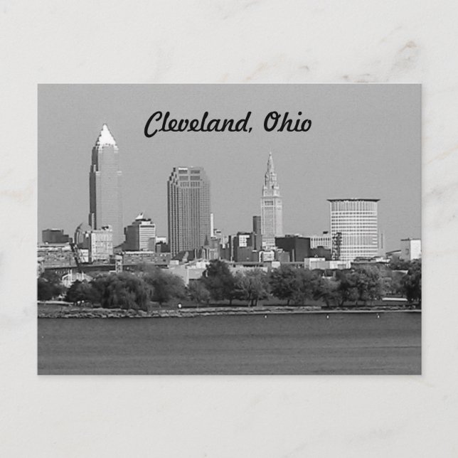 Carte postale OH Black and White Cleveland (Devant)